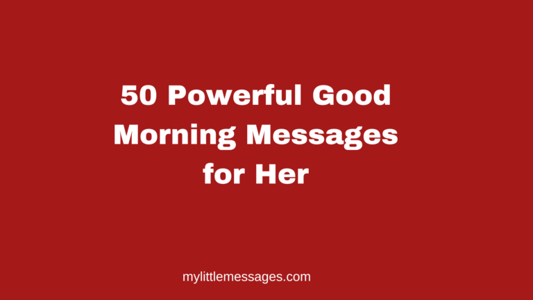 good morning message for her