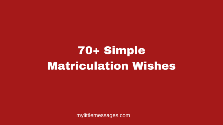 matriculation wishes